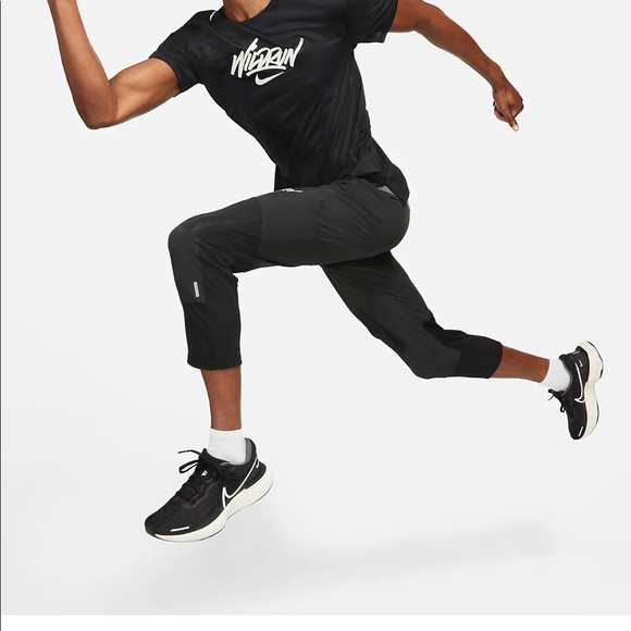 Men’s Nike Phenom Elite Wild Run 7/8 Black Running Pants Size XL-Tall DA1152-010 - Picture 11 of 13